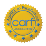 CARF Gold SEAL Logo- CARF Accredited - Aspire to Excellence